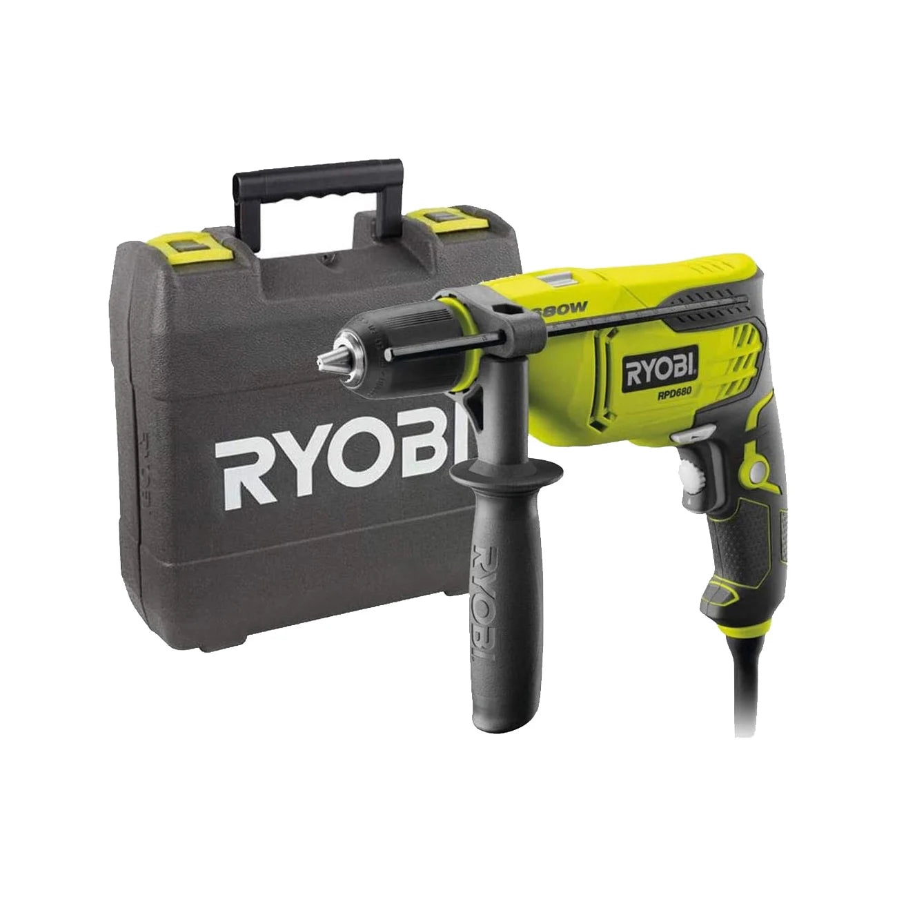 Trapano a percussione valigetta 680W 13mm Ryobi Trapano a percussione valigetta 680W 13mm Ryobi